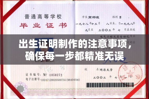 雷州出生证明制作的注意事项，确保每一步都精准无误